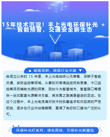 15年技術(shù)沉淀！豐上光電環(huán)保補光 + 智能預警，交通安全新生態(tài)